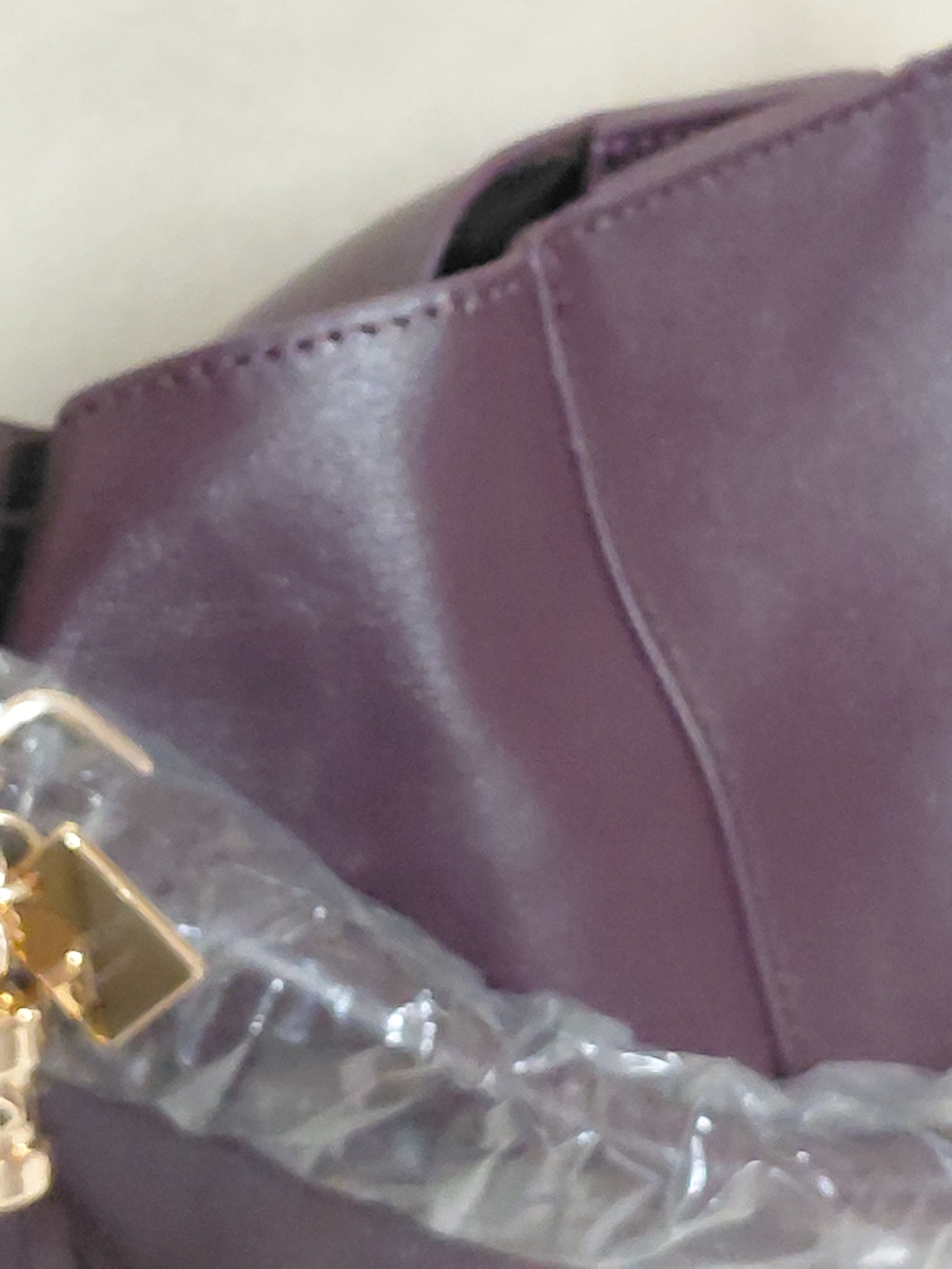 Pom Pom London Lambeth Plum 100% Leather Crossbody Bag with 2 Jacquard Straps - Picture 3 of 10